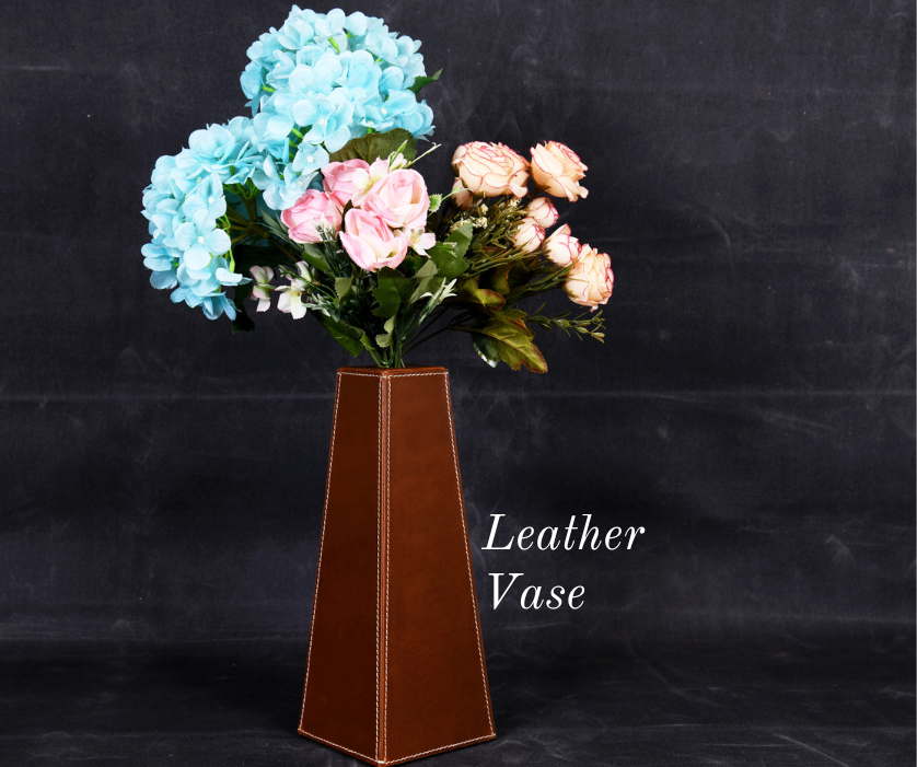 Leather Flower Vase